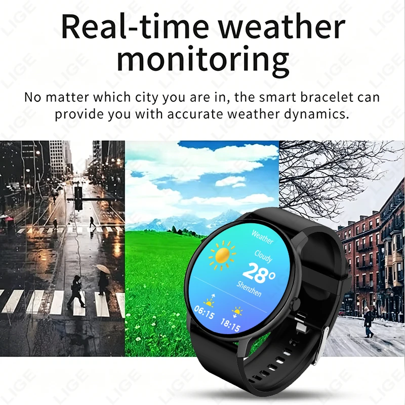 LIGE 2026 NEW Women Smart Watch Heart Monitor Wireless Call Fitness IP68 Waterproof Sports Men Smartwatch For IOS Android Phones view 6