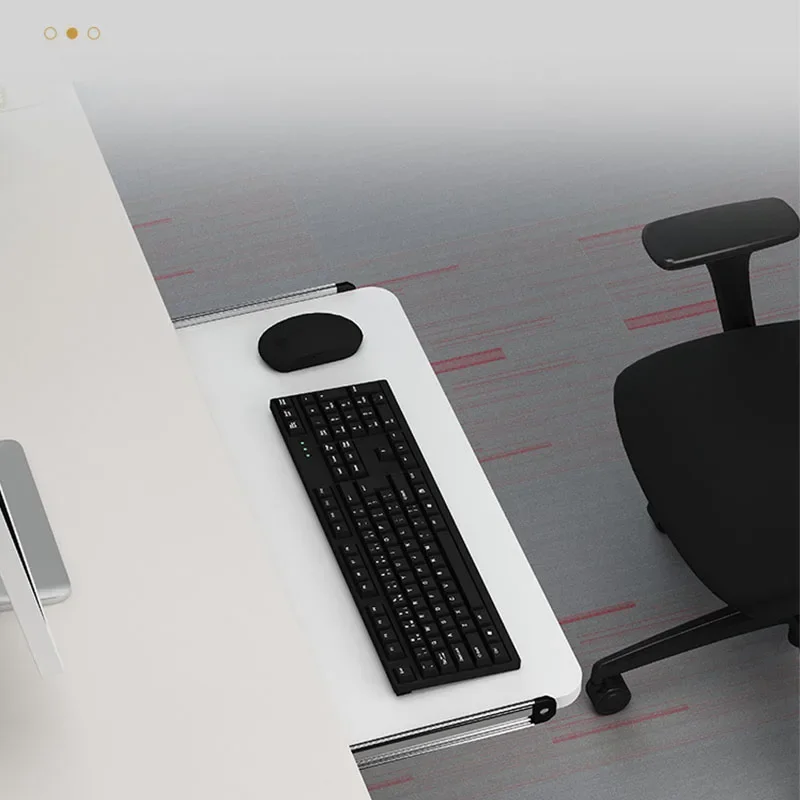 انزلاق تحت المكتب علبة لوحة المفاتيح انزلاق خارج حامل لوحة المفاتيح درج مكتب عمل موسع صينية الكمبيوتر للكمبيوتر تحت المكتب #4