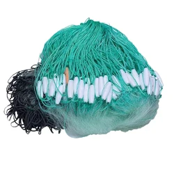 POUI COME DERAM Monofilament Nylon Freshwater Fload Fishing Net High Density Buoy Three Layer Gill Net,Length 75m,Mesh 40mm-80mm