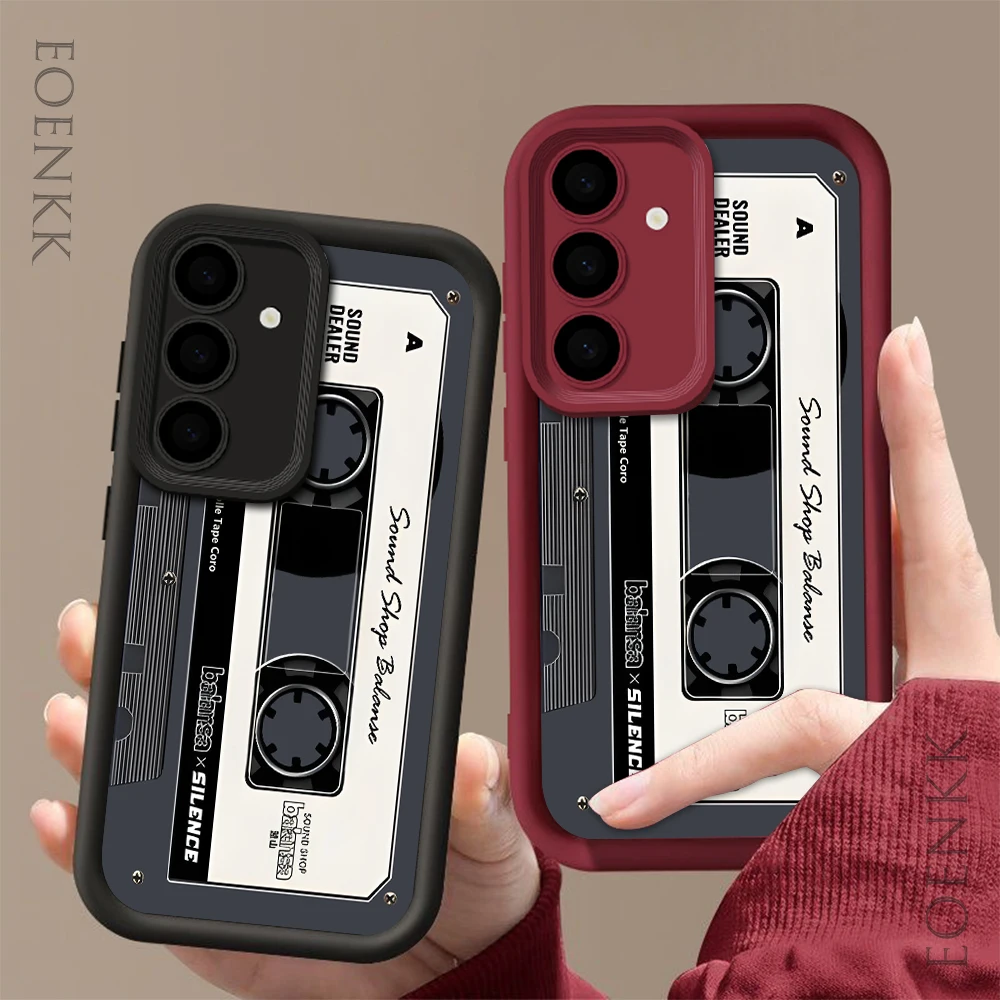 Phone Case For Samsung Galaxy A35 A15 A25 A55 S25 S22 S21 S24 S20 S23 FE Note 20 Plus Ultra Nostalgia Tape Silica gel Soft Cover