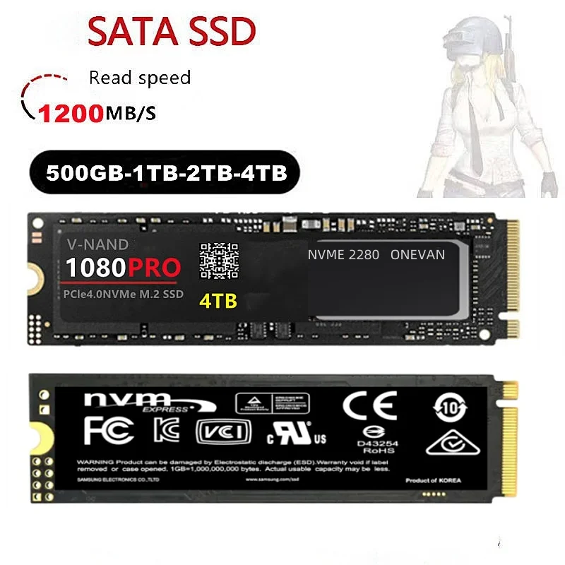 M.2 1080 pro 4TB 2TB 1TB 2280  Hard drive disk NVME 2.5 inch ssd TLC 5600MB/s internal Solid State Drives for laptop and desktop