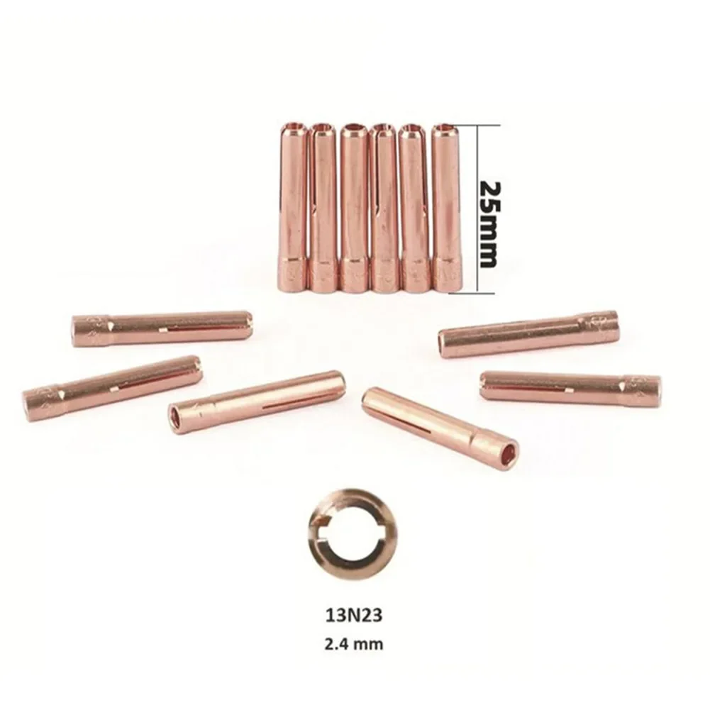 Tool Collet 10PCS/Set 25mm Brass Collet Tungsten Convenient Package Electrodes For WP9/20/25 TIG Welding Practical