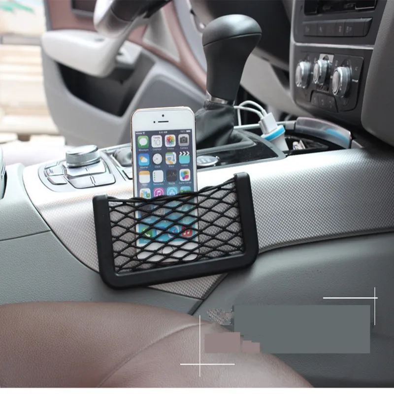 1pcs Car Storage Bag Elastic Flexible Mesh Back Cargo Truck Storage Organizer Net Universal Storage Bag Pocket Auto Organizer