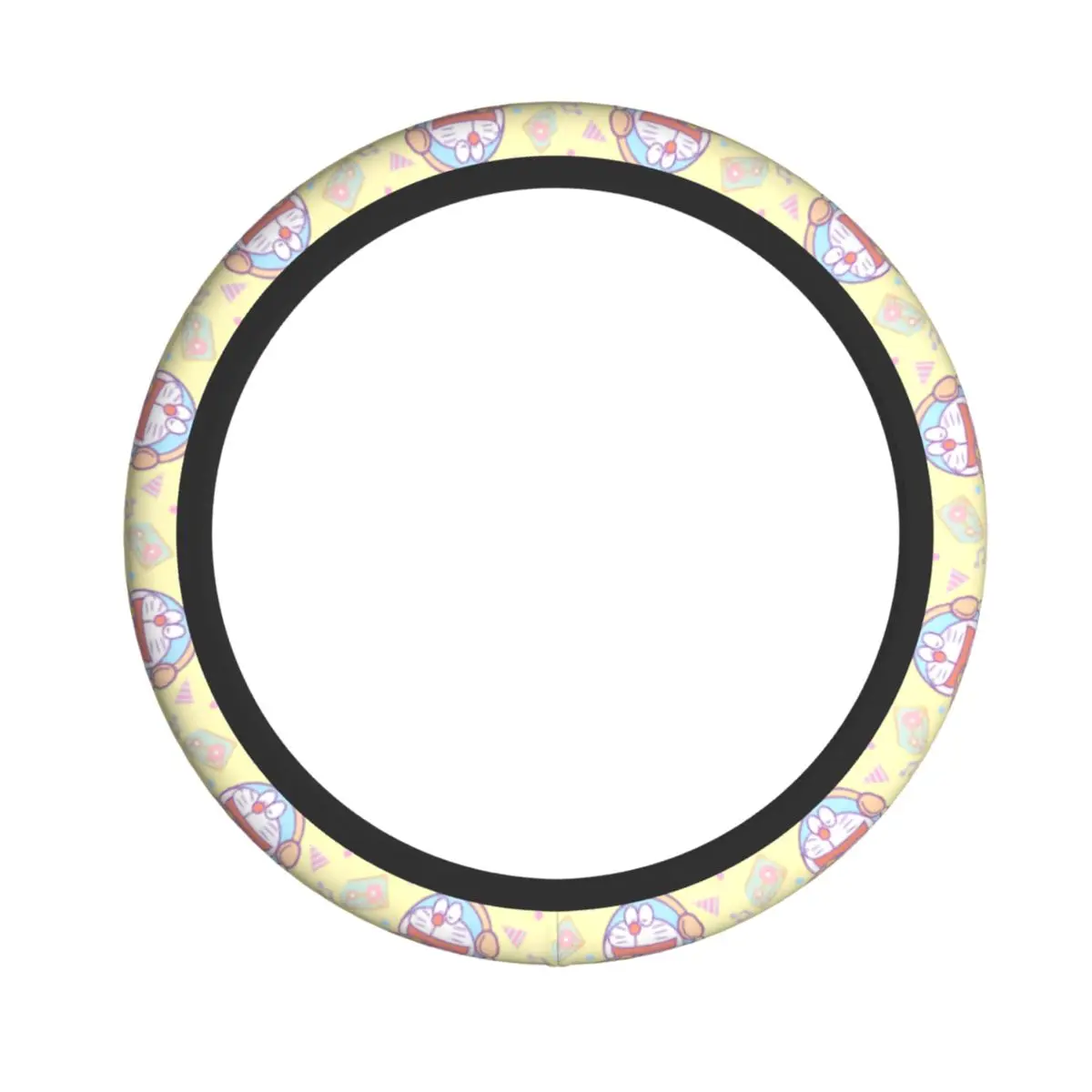 Doraemons Protector para volante de coche sin anillo interior Suministros automotrices Diseño de cubiertas para automóvil Suite para 14,5-15 pulgadas