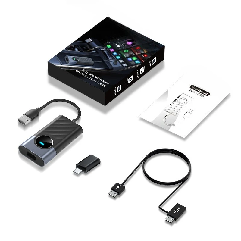2-in-1 Wireless CarPlay Adapter, Support CarPlay & Android Auto, Wireless Carplay