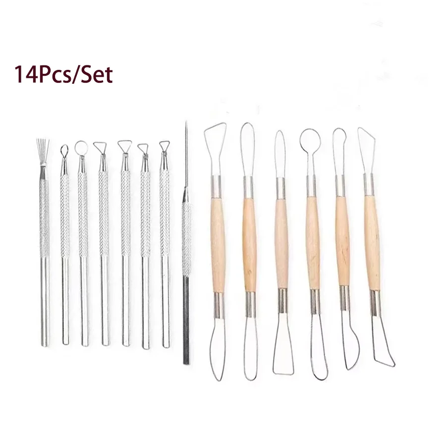 5-61 Stuks Aardewerk Klei Beeldhouwen Gereedschap Aardewerk Carving Tool Kit Met Draagtas Tas Voor Keramiek Benodigdheden polymeer Sculptuur Set