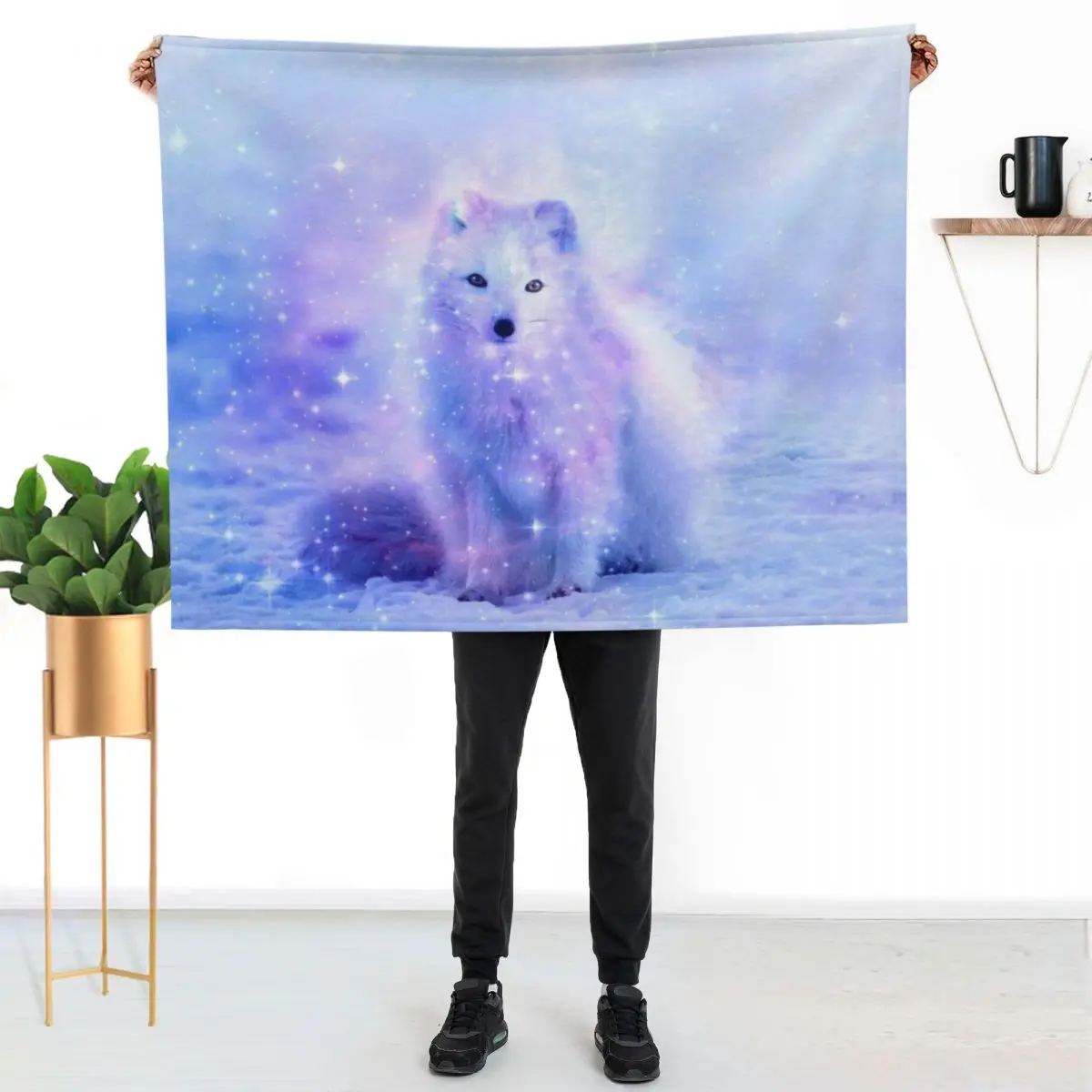 Arctic Iceland Fox Throw Blanket Thermal Luxury St Thin bed plaid sofa bed For Sofa Thin Blankets