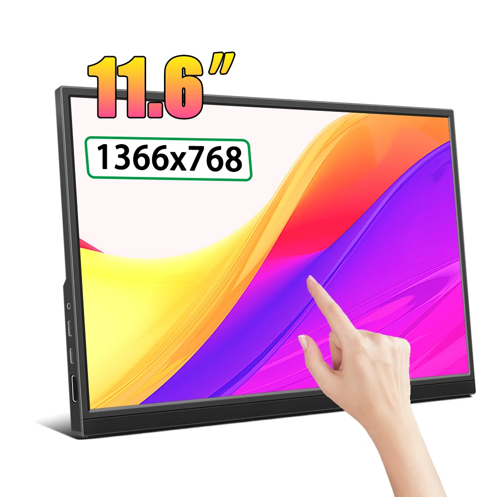 11,6-дюймовый пластиковый корпус для ноутбука, совместимый с 1366x768, второй экран дисплея