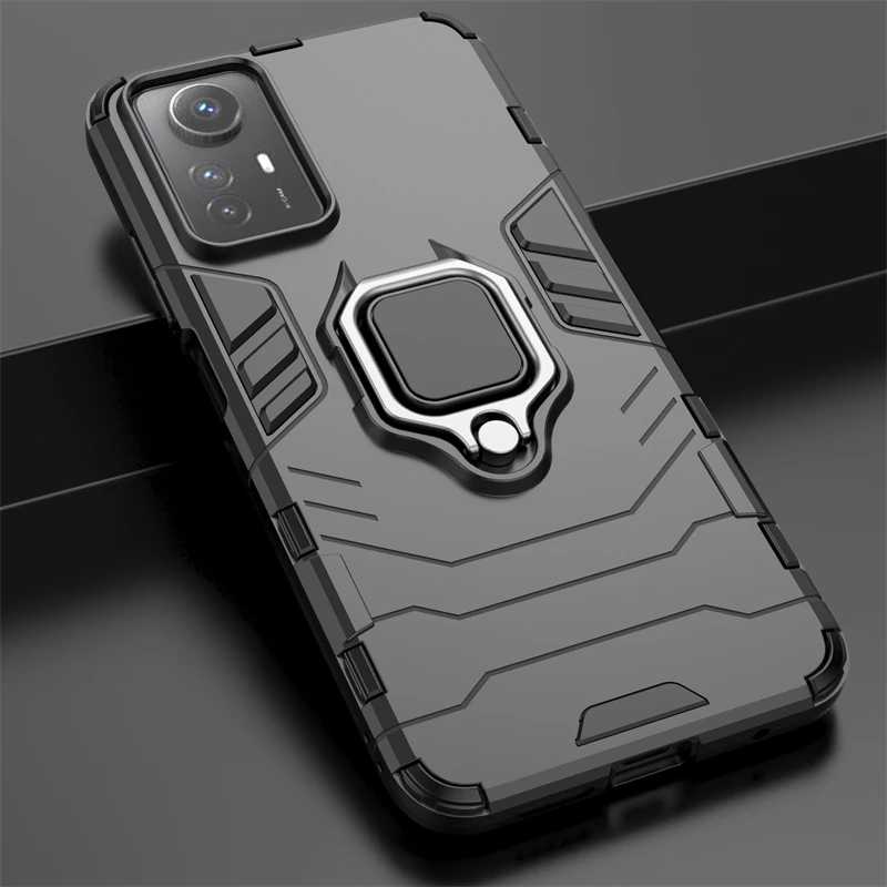 For Xiaomi Redmi Note 12S Case 12 S Shockproof Armor Magnetic Ring Holder Phone Case for Redmi Note 12s 4G Note12s Back Cover