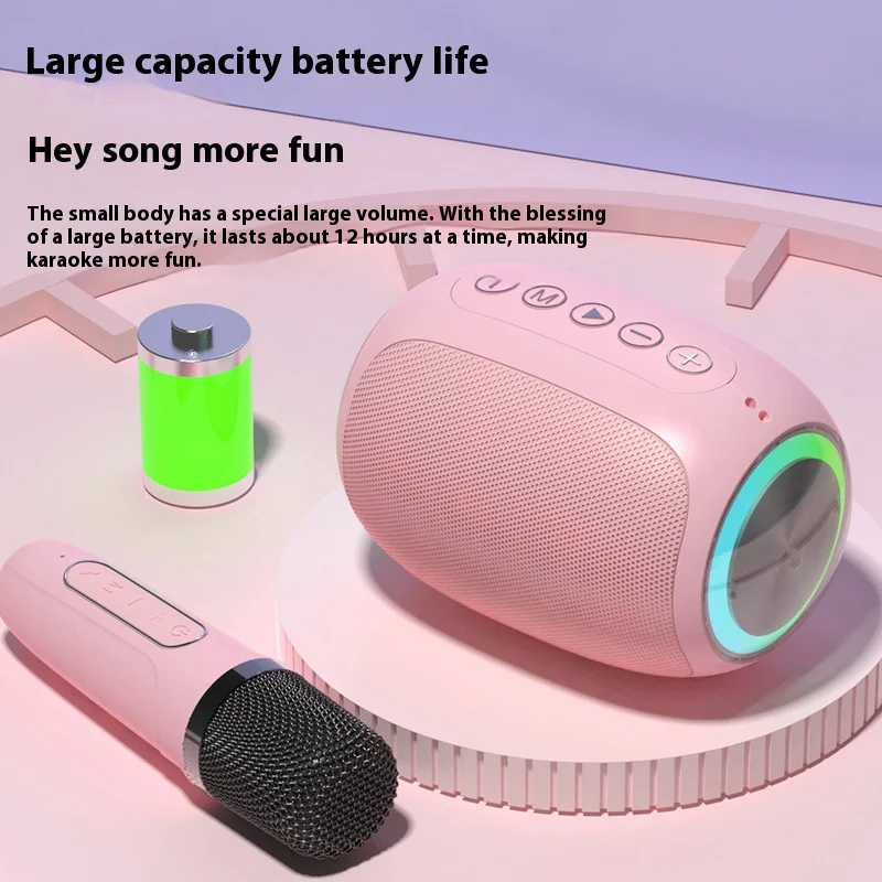 Mini Bluetooth Speaker, Integrated Smart Speaker with Sound System Speaker, High-volume Microphone, Outdoor Home with Microphone