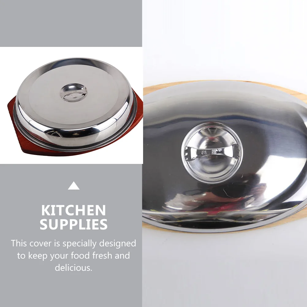 

2pcs Kitchen Dish Cover Food Cover Insect Proof Stainless Steel Dustproof Freshness Storage Insulation Cookware