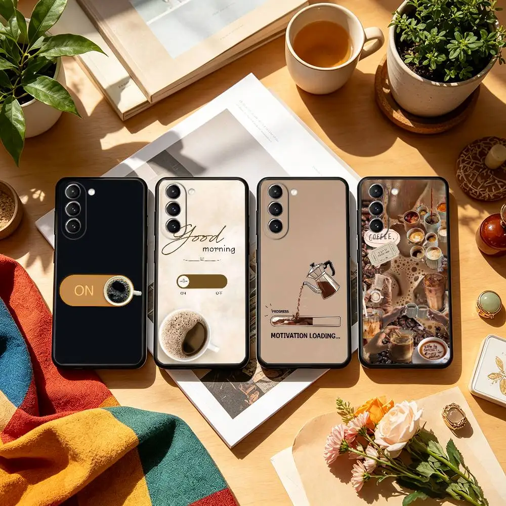 Coffee Coffee Latte Art   Phone Case For Samsung S26,S25,S24,S23,S22,S21,S30,Ultra,Plus,Fe,Lite,Note,10,Black Cover