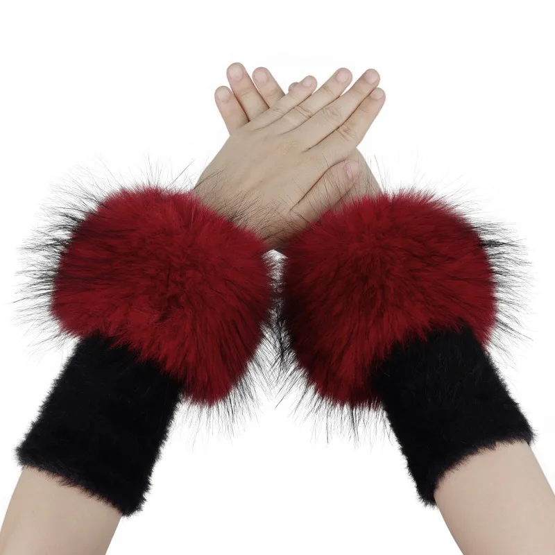 

Elastic Bracelets Thermal Sleeves Gloves New Autumn Winter Thermal Sleeves Plush Wrist Guards Cuffs