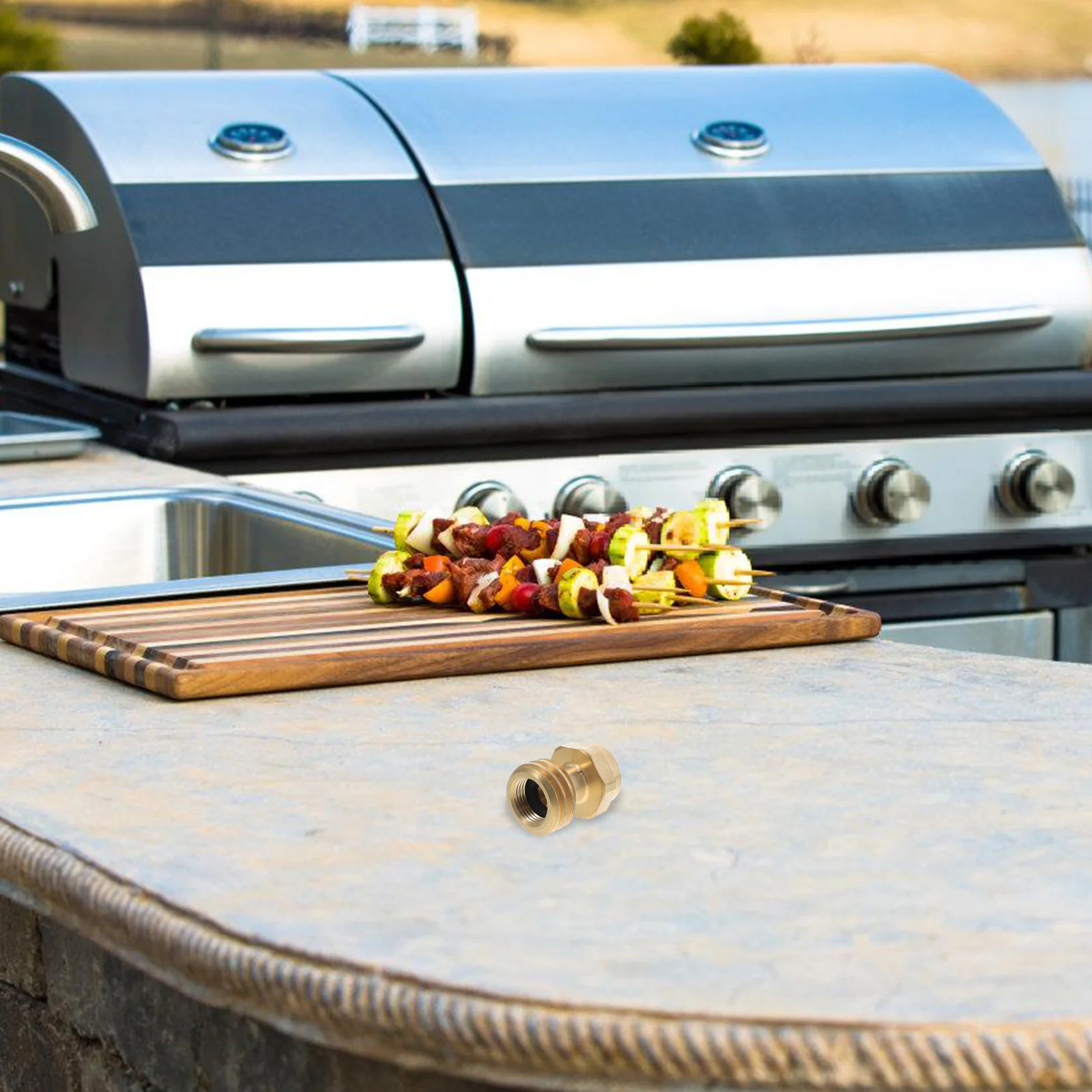 

Propane Bottle Connector Metal Conversion Head Camping Furnace Converter Filler Coupler Tank Canister Small Gas Cylinder Adapter