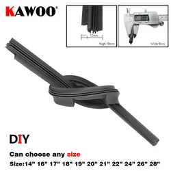 KAWOO 2PCS Car Vehicle Insert Soft Natural Rubber strips (Refill) For Valeo Type Wiper Blade 14