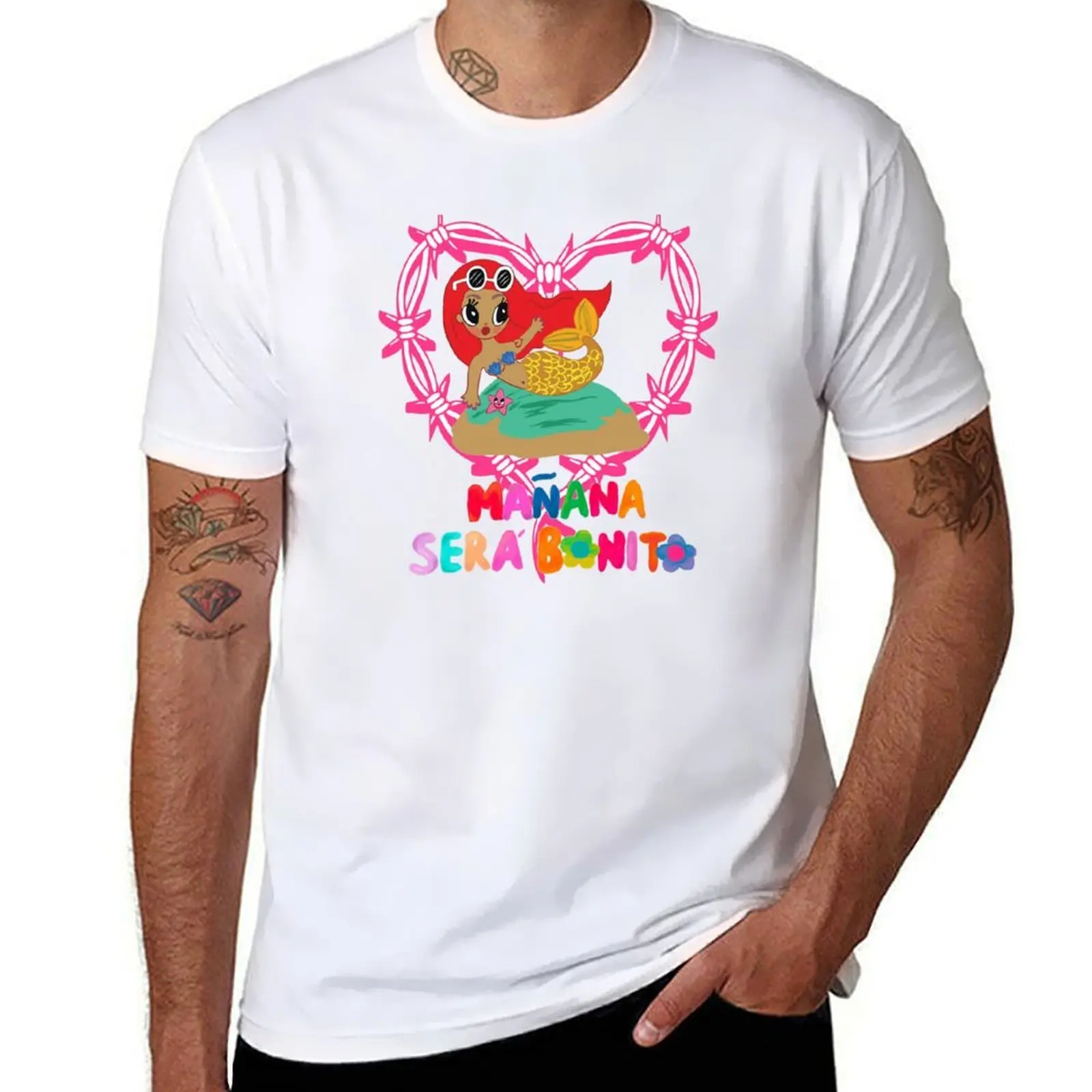 

Manana Sera Bonito Karol G 2023 - Karol Sirenita, Maana será bonito, bichota and heart tattoo, T-Shirt