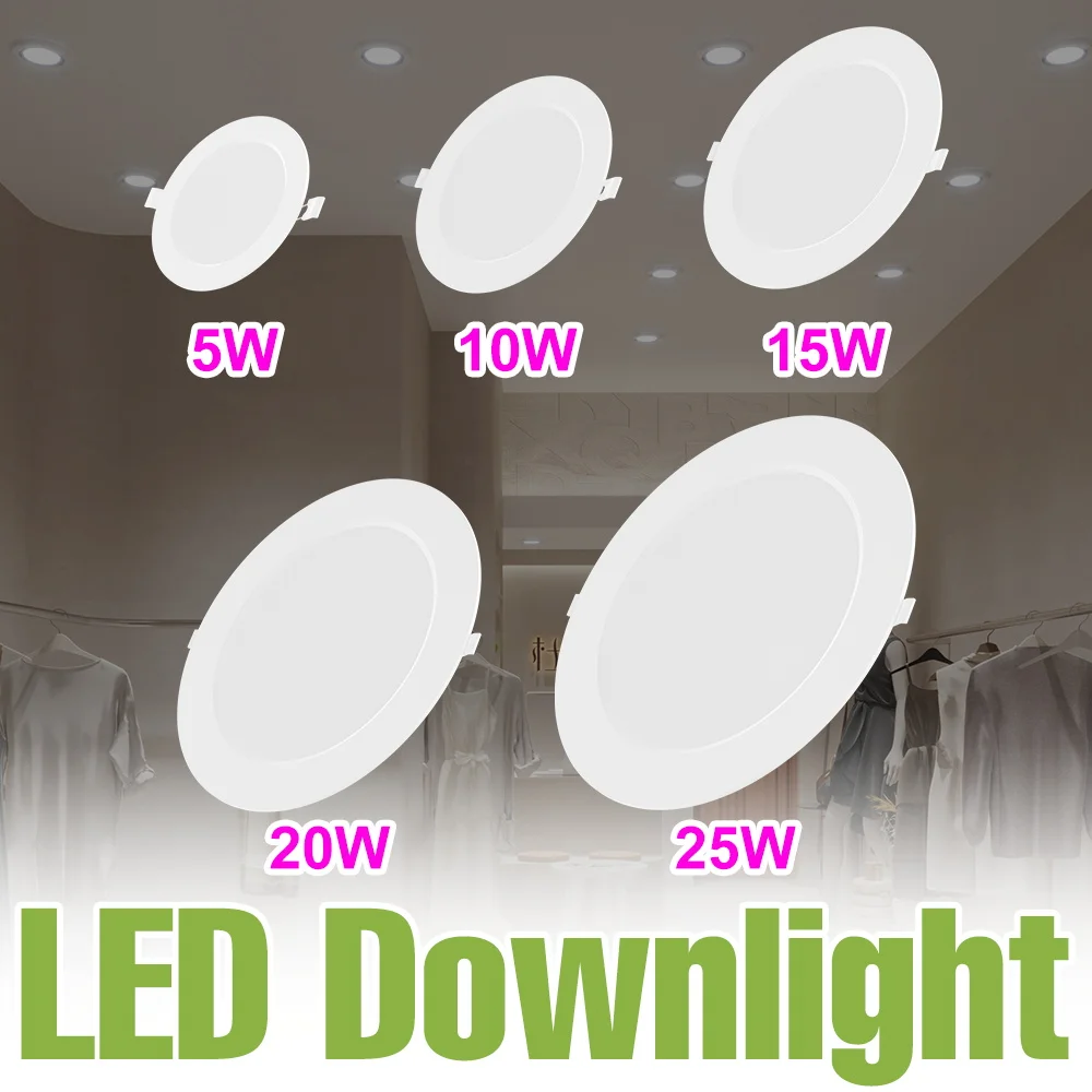 

Светодиодные круглые панельные светильники 25 Вт, 220 В, ультратонкие, для потолка, встраиваемые, для гостиной, спальни, кухни, офиса, ночное освещение