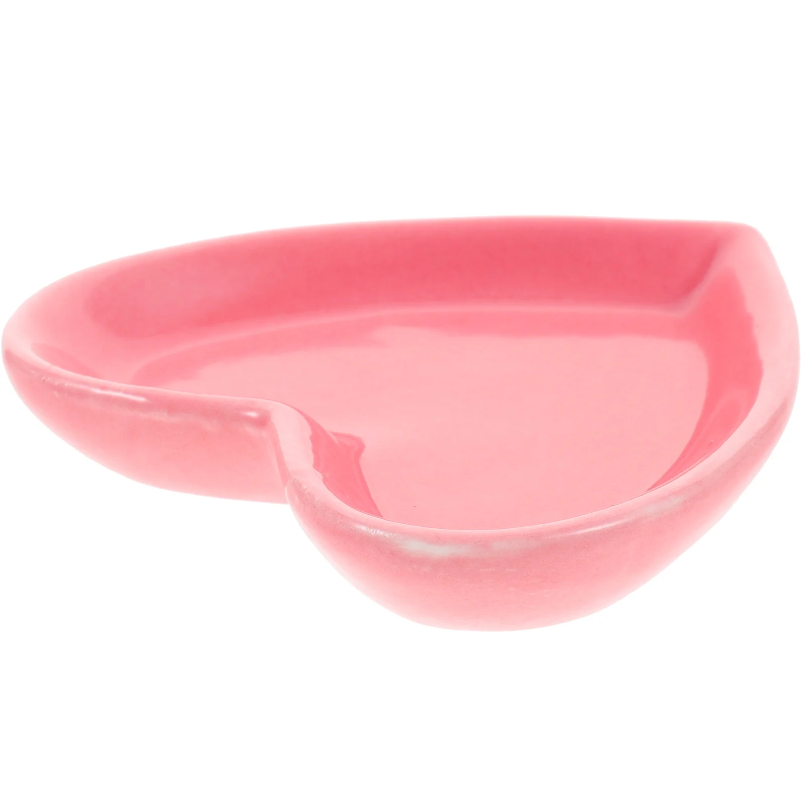 Jewelry Display Tray Ceramic Heart Ring Holder for Home Hotel Dorm Decorative Jewelry Organizer Trinket Storage Plate