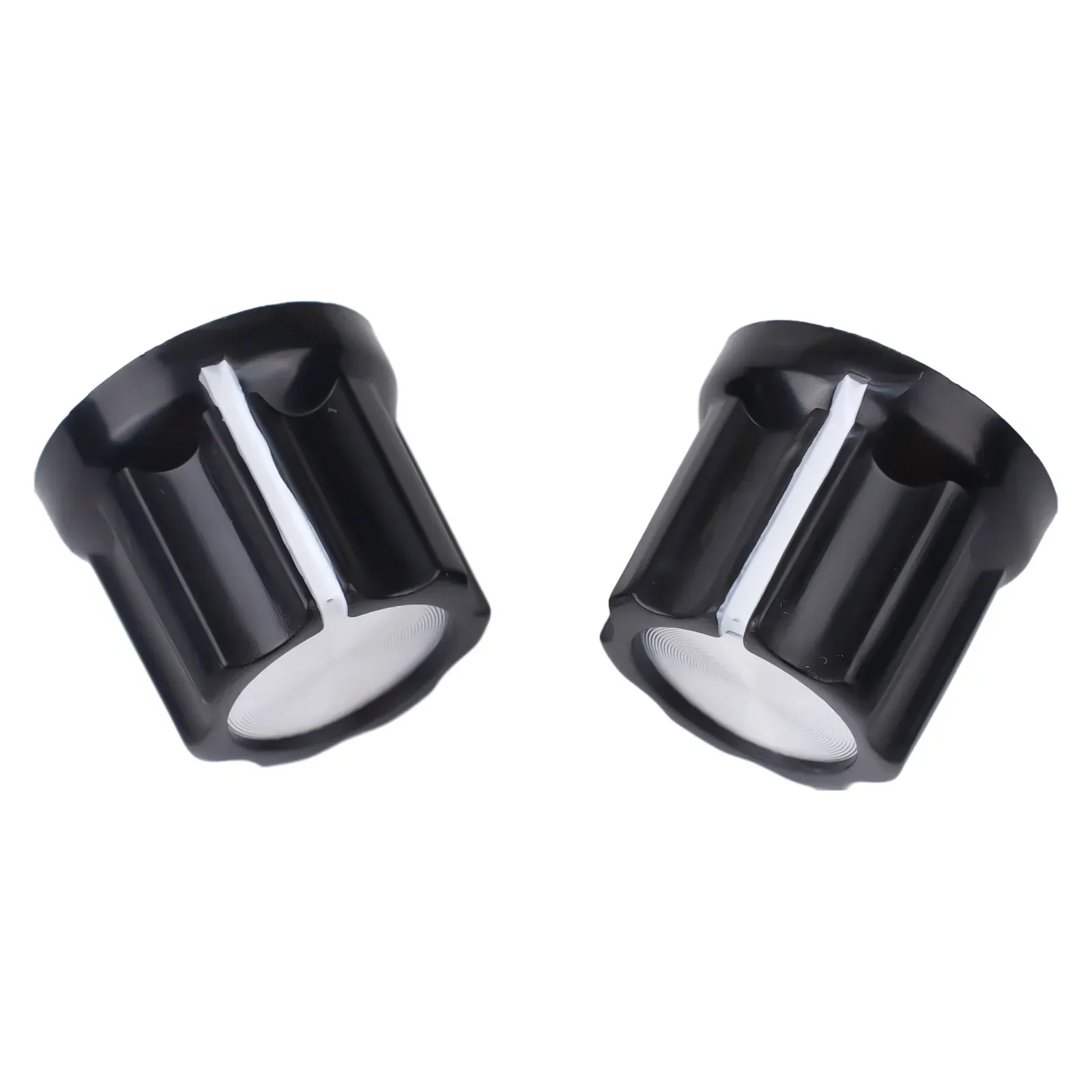 

10pcs Guitar Tone Knobs 6mm Shaft Hole Black 12*4*2CM D Type Knob Plastic+Aluminum Sheet Potentiometer Volume Control