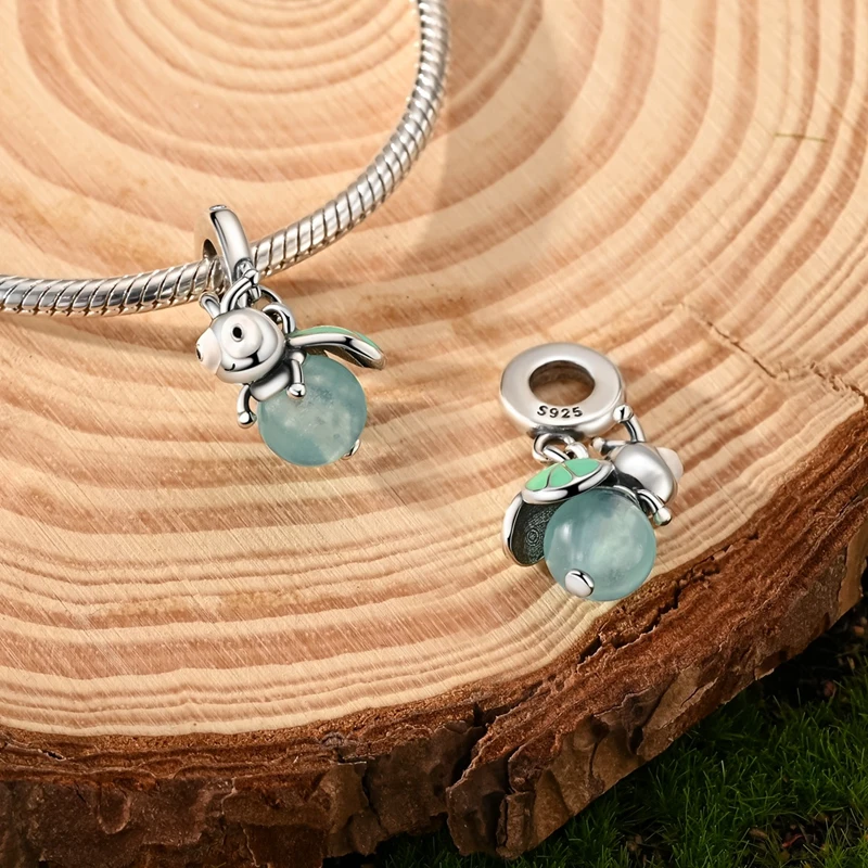 2026 Sommer Charms Perlenanhänger 925 Sterling Silber Ozeanperle Fisch Muschel Schildkröte Charm passend für Armband für Damen DIY Schmuck Geschenk – Detail 34