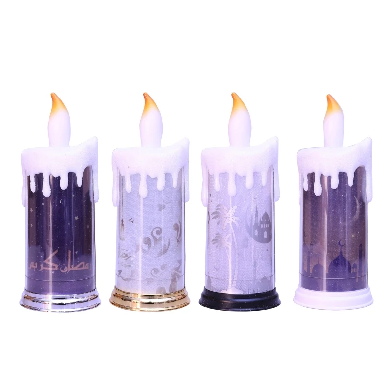 Eid Mubarak Candle Lamp LED Tealight Battery Operated Flameless Candles Light Ramadan Decorations Eid Al-Fitr Gift Muslim 2024