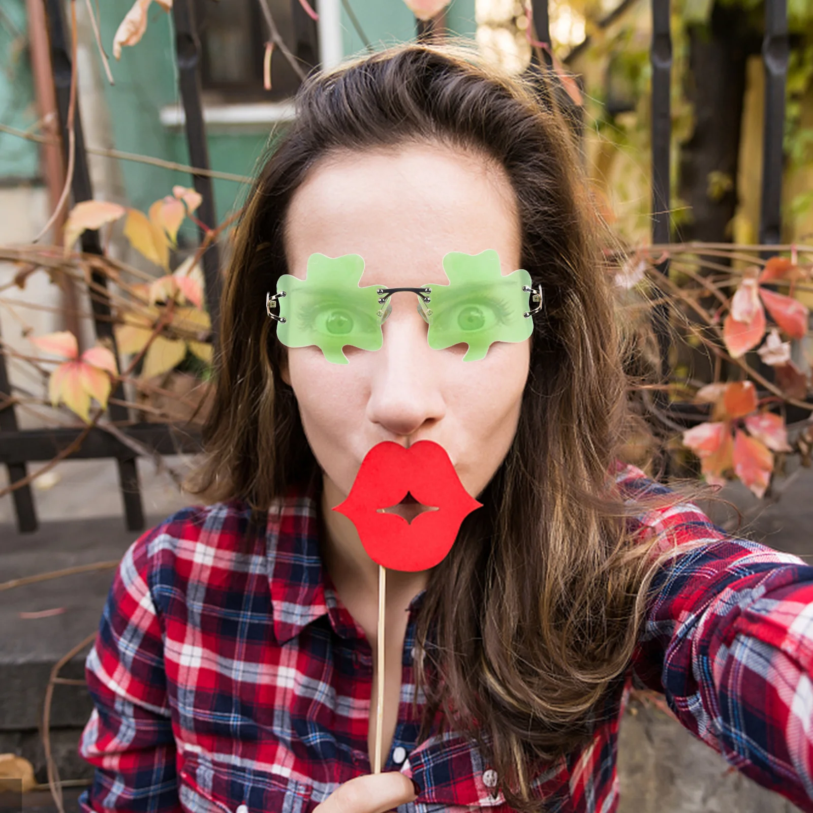 Gafas irlandesas con forma de trébol, gafas para fiesta del Día de San Patricio, accesorios festivos ligeros de Metal, trébol reutilizable