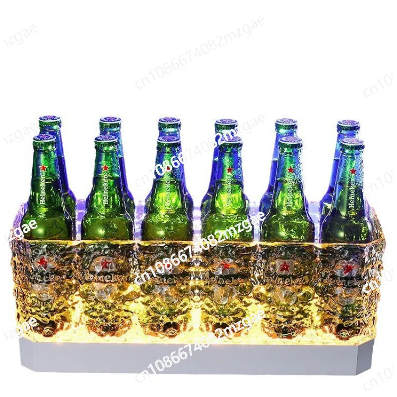 Luminous beer barrel commercial KTV bar wine ice bucket drop bucket led champagne Internet celebrity party wine frame basket