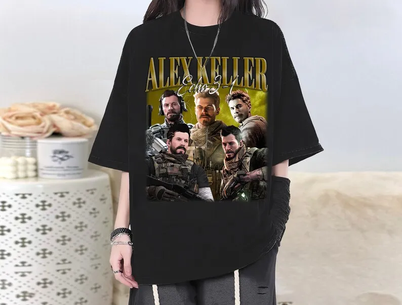 Camiseta Vintage de Alex Keller, camiseta con personaje de Actor Alex Keller, camiseta de superestrella