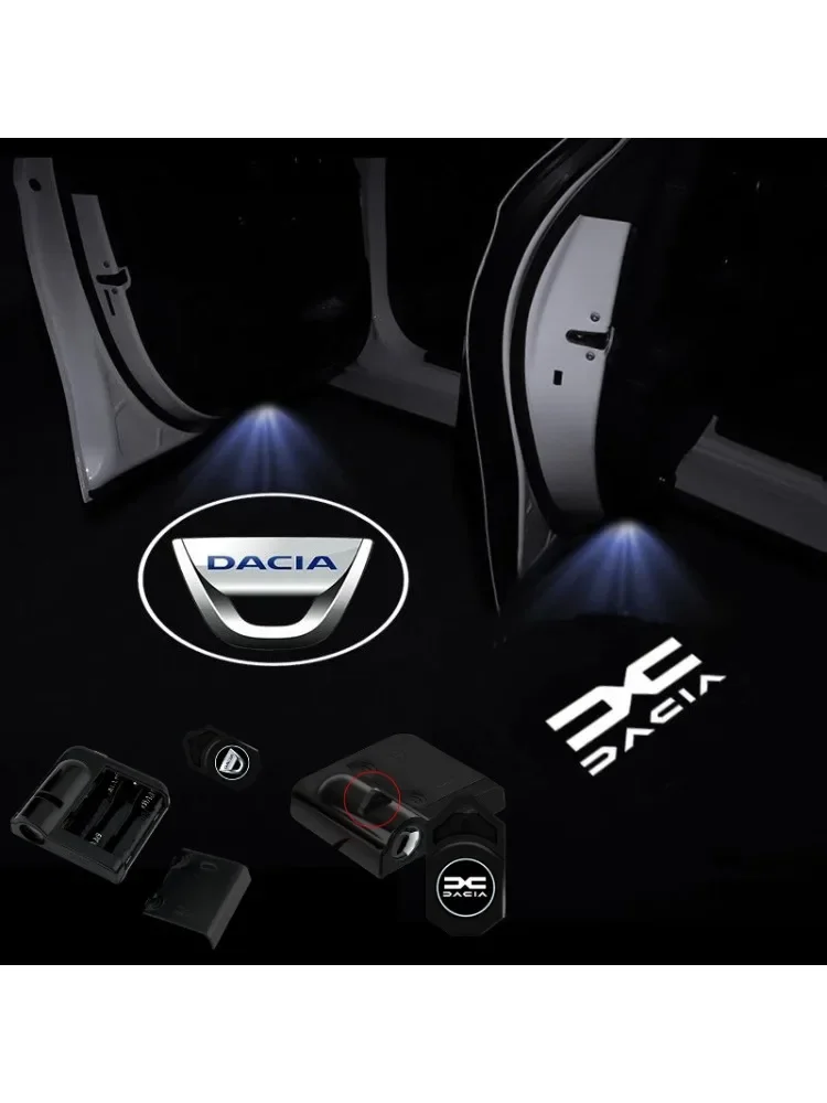 Porte de voiture LED HD bienvenue courtoisie ombre projecteur lampe Logo lumière pour Dacia Duster Logan Sandero 2 Mcv Sandero MK Cilo Stepway