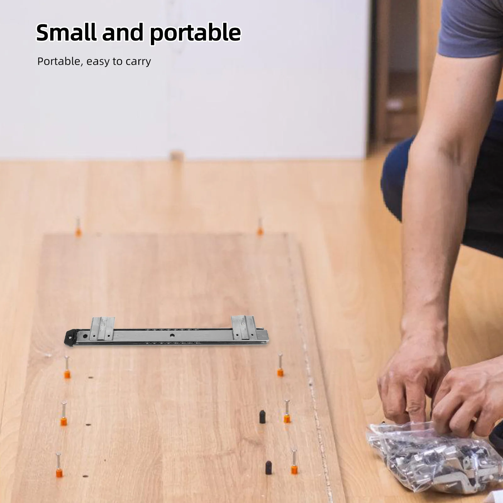 

1 Set Keyboard Tray Slide Cold Rolled Steel For Computer Desk Cabinet Drawer Slides Side Mount Drawer Glides Undermount Track