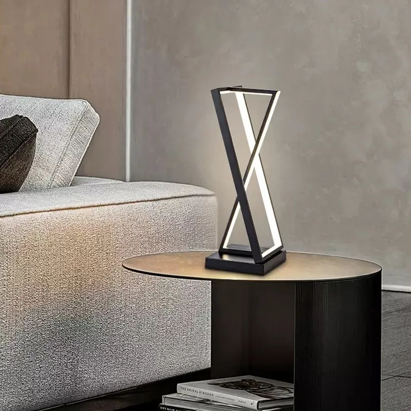 Imagem -06 - Moderno Led Table Lamp Toque Swith Luz para Viver Quarto Bedside Estudo Eye Proteger Desktop Decora Ambiente Luminaria Desk Night