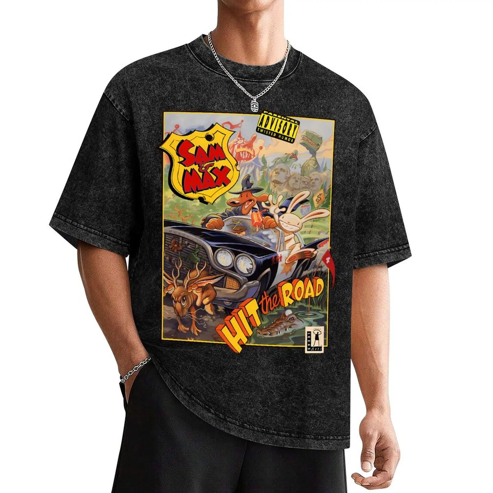 

Sam And Max : Hit The Road T-Shirt customs oversized graphic tee cheap stuff mens t shirts top quality