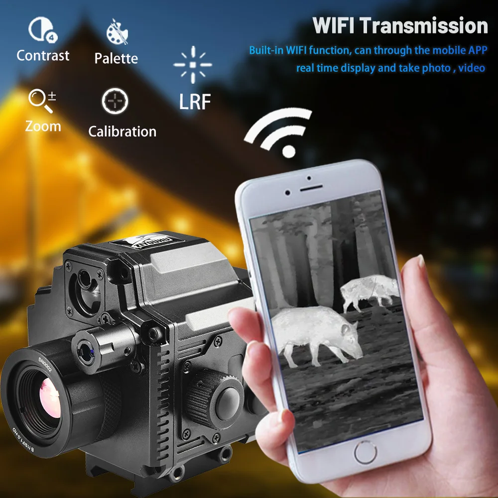 S6 Monocular Tactical Reticle Thermal Imaging 4 Pseudo-Color 256x192 Infrared WIFI Shockproof Hunting Clip-on Thermal