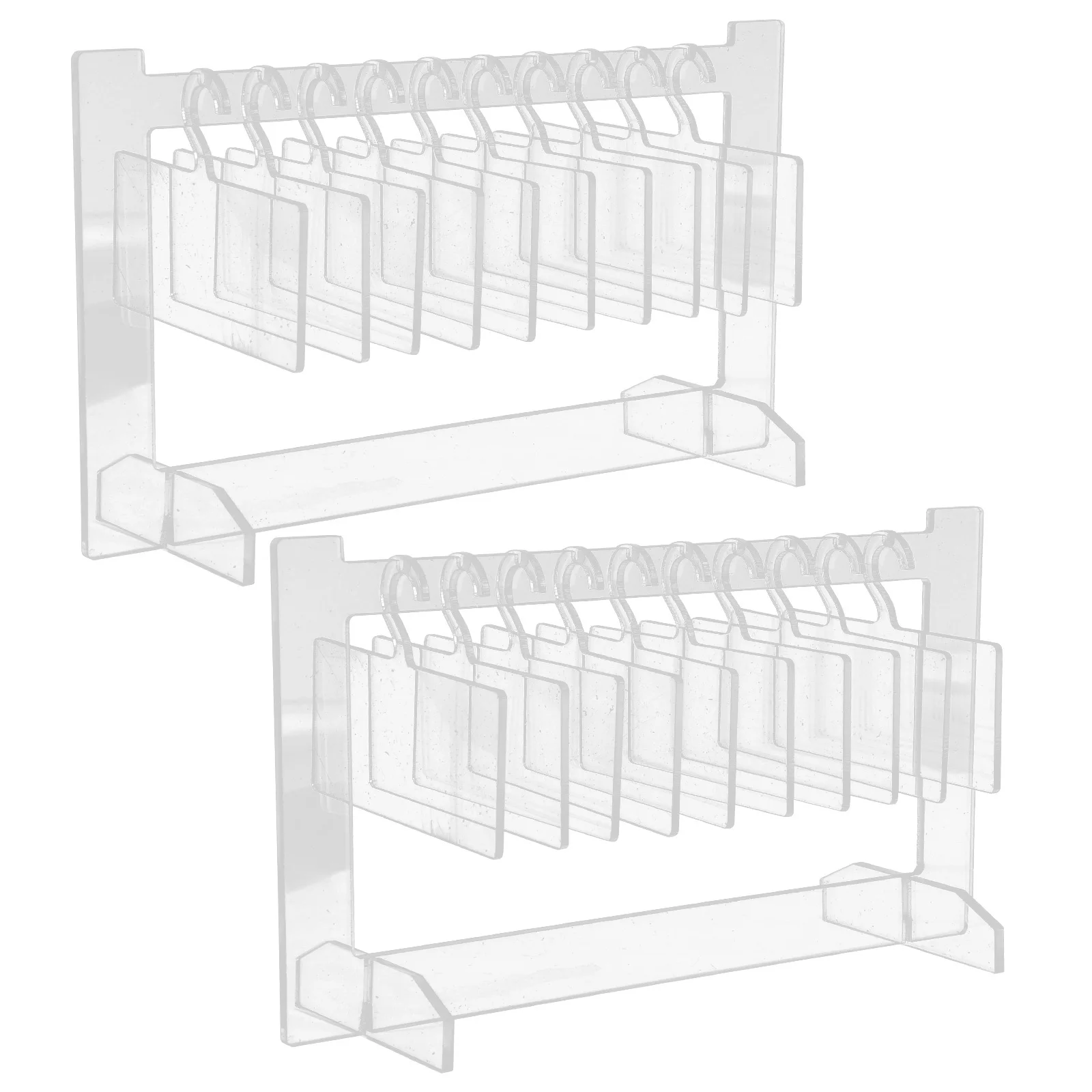 

2Sets Space Efficient Acrylic Nail Color Display Board Compact Design for Professional Nail Art Presentation Nails Display Rack