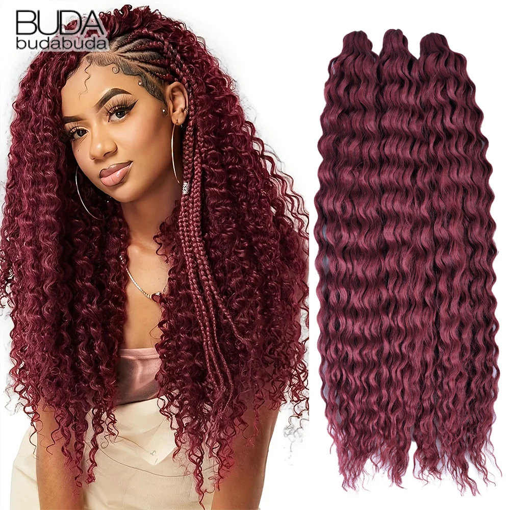 

Ariel Deep Water Twist Вязание крючком Вьющиеся волосы 22-дюймовые океанские волны Вязаные крючком волосы Синтетические глубокие вьющиеся вязанные крючком наращивание волос для женщин