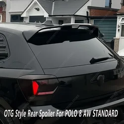For VW Polo 8 AW OTG Style Gloss Rear Spoiler Wing Polo 8 TSI TGI Mpi Basic Rear Roof Spoiler Caps Lid 2017-2024 Bodykits Tuning