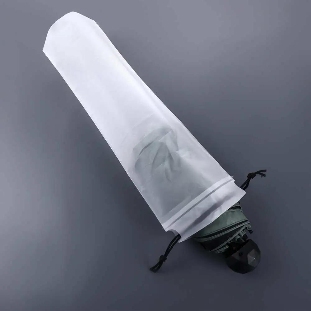 Matte Translucent Plastic Bag Umbrella Storage Bag Reusable Portable Umbrella Drawstring Storage Cover Home Storage Organizer