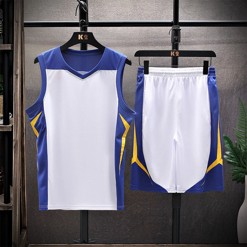 

Мужской комплект для баскетбола: быстросохнущая тренировочная одежда из ледяного шелка, майка и шорты, летний спортивный повседневный комплект