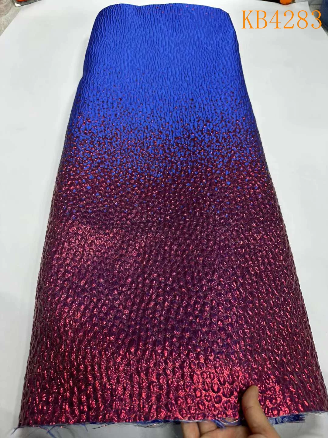 

Africa Lace Fabric 5 Yards Organza Lace Fabric 2024 High Quality Jacquard Brocade Lace Fabrics For Nigeria Wedding Dress KB4283