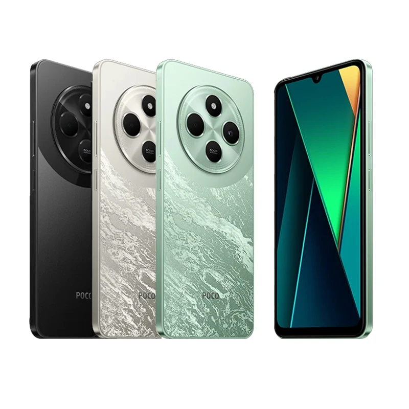 الإصدار العالمي POCO C75 هاتف ذكي 6.88 بوصة 120 هرتز عرض Helio G81-Ultra 5160mAh بطارية NFC 50MP AI كاميرا مزدوجة