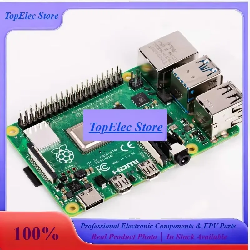 TOPesRaspberry Pi 4 Model B 2GB 4GB RAM Quad Core 2.4/5.0 GHz WIFI Bluetooth 5.0 RPi 4 Speeder Than RPi 3B+