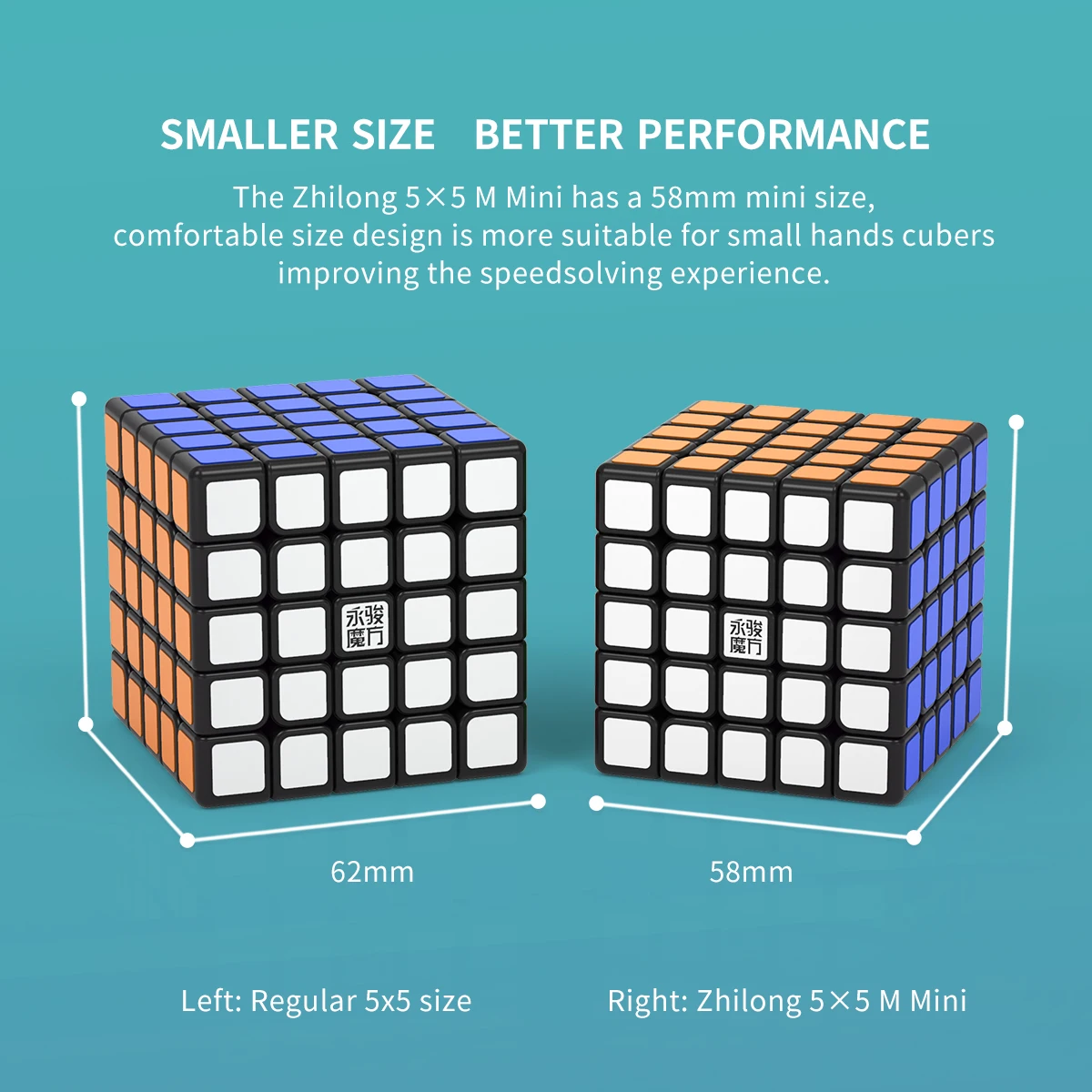 Yongjun-ミニ磁気マジックキューブ,プロのパズルおもちゃ,新しいzhilong,5x5x5スピード