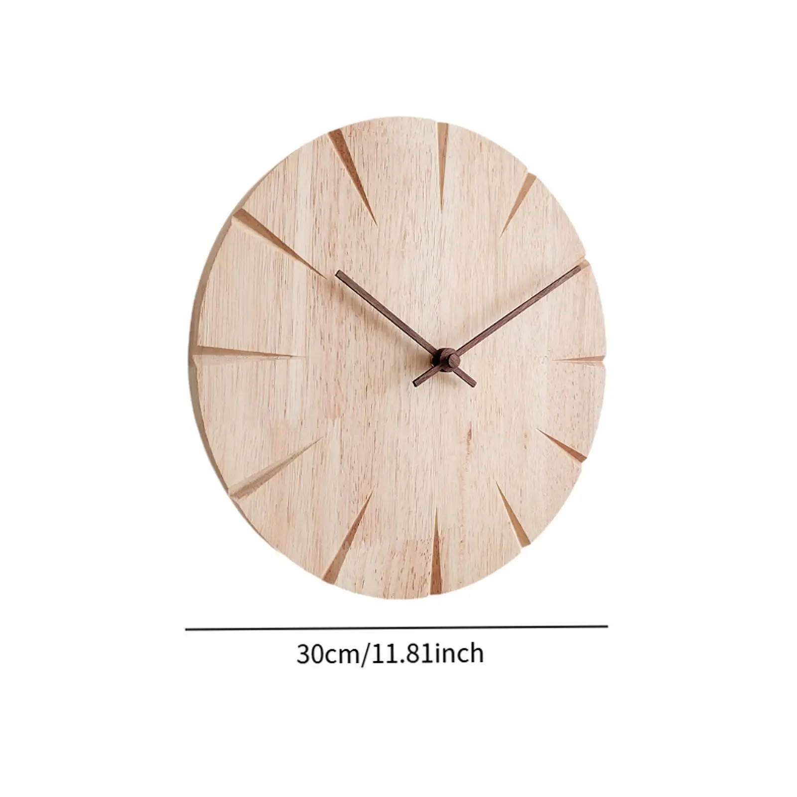 Orologio da parete in legno massello, regalo ideale senza ticchettio per la cucina del ristorante del bar