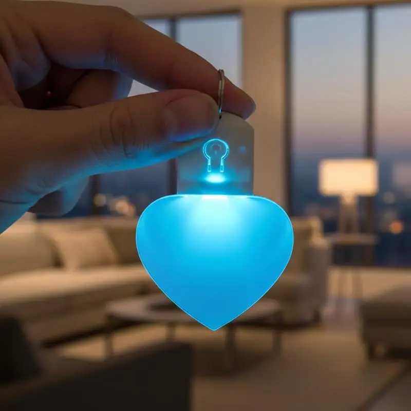 Blank Sublimation Acrylic LED Keychain 7 Color Changing Light Personalized Pendant for Corporate Giveaway Souvenir