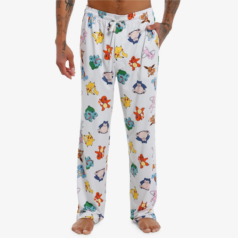 Potdemiel Pocket Monster Kanto Region Allover Print Adult Kids Pajama Pants Family Summer Quick-dry Soft Lightweight Loungewear
