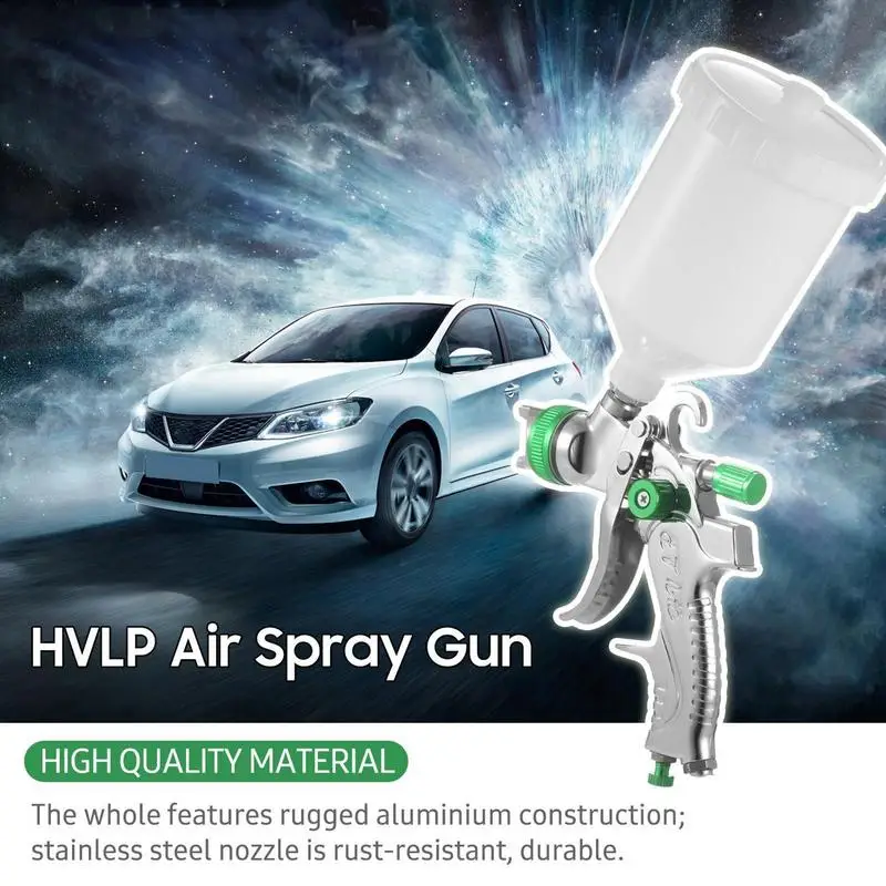 Air Paint Sprayer HVLP Automotive Sprayer Kit Coatings Spraying Device With Replaceable 1.4/1.7/2.0mm Nozzles 600ml Container