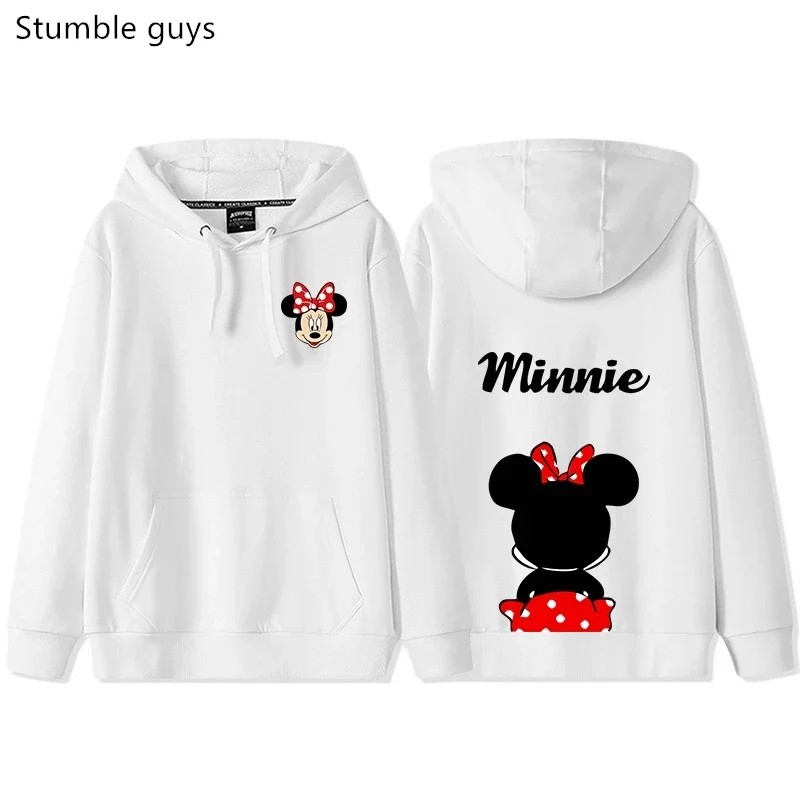 ديزني ميكي ماوس هوديي الخريف زوجين الزي الجديد الكرتون أفضل صديق الزي المرأة فضفاضة قناع السترة هوديي سترة أعلى
