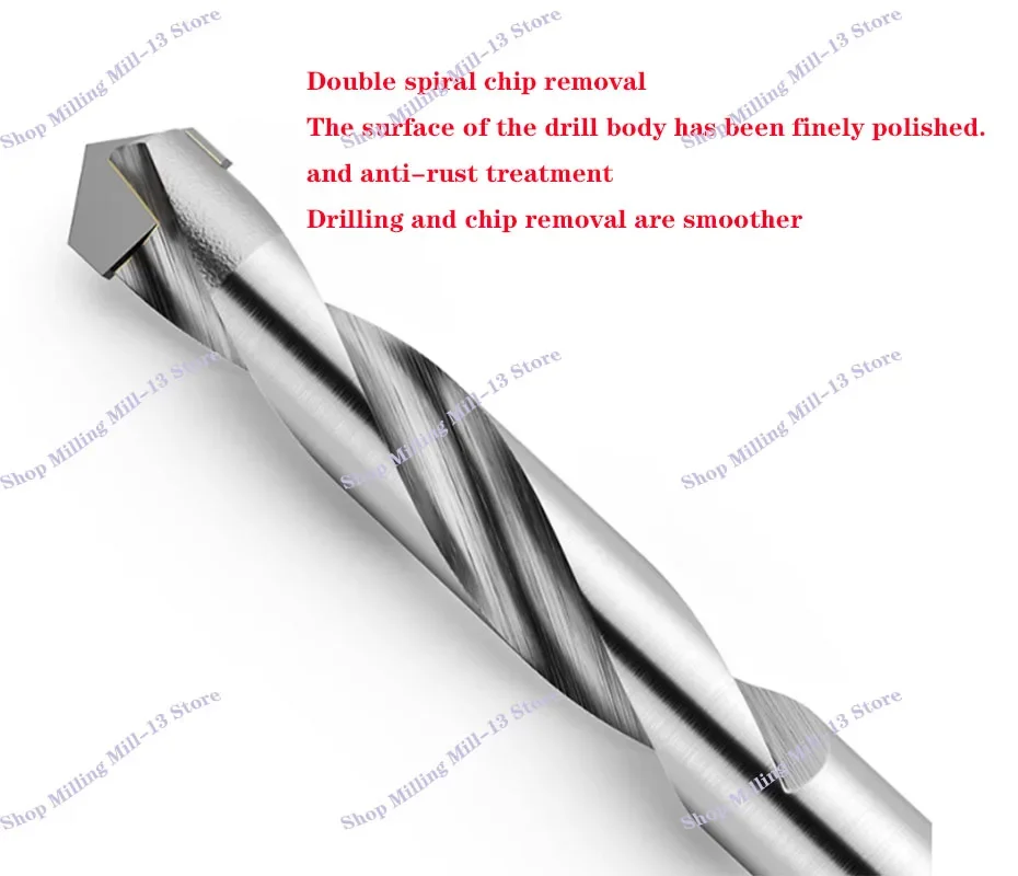 Broca de aleación de carburo de 3-16mm, broca helicoidal de acero de tungsteno, cortador de agujeros de Metal y madera para máquina de torno CNC, herramientas de perforación