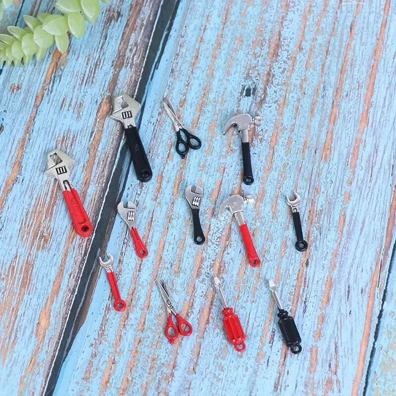 6 Pcs/Set Dollhouse Mini Repair Kits Accessories Hammer Wrench Furniture Toys