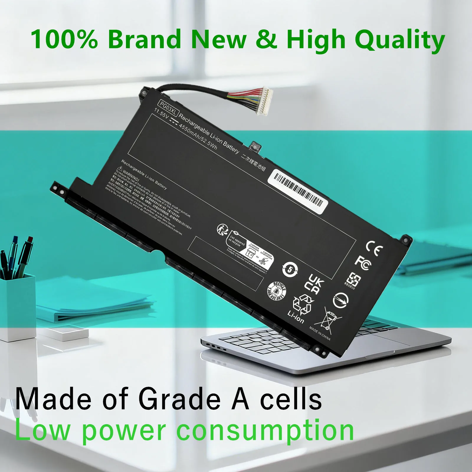 PG03XL Laptop Battery for HP Pavilion Gaming 15-DK 15-ec OMEN 5X FPC52 16-a0000TX 16-a0001TX Series HSTNN-DB9G HSTNN-OB1I